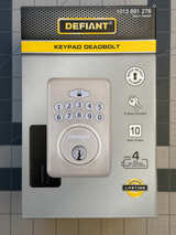 Defiant Keypad Deadbolt Satin Nickel - Image 1