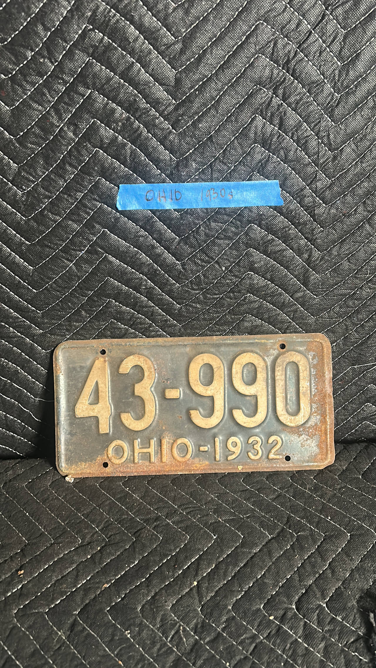 1932 Ohio License Plate