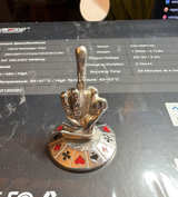 Middle Finger Hand Statue poker card protector - Image 1