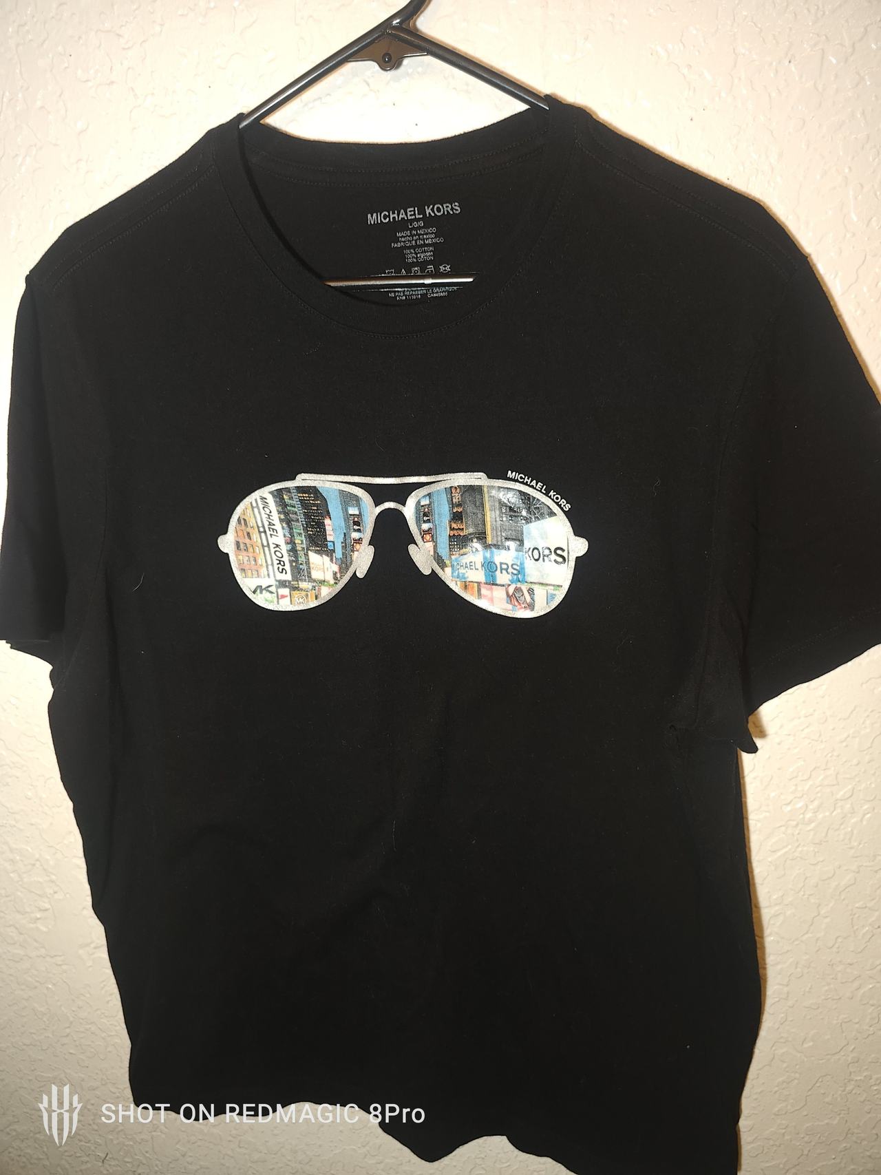 Michael Kors Men's Aviator Sunglasses Graphic T-Shirt