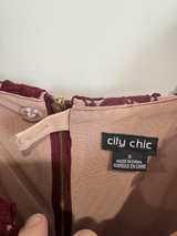 City Chic Burgundy Lace Dress - Image 3