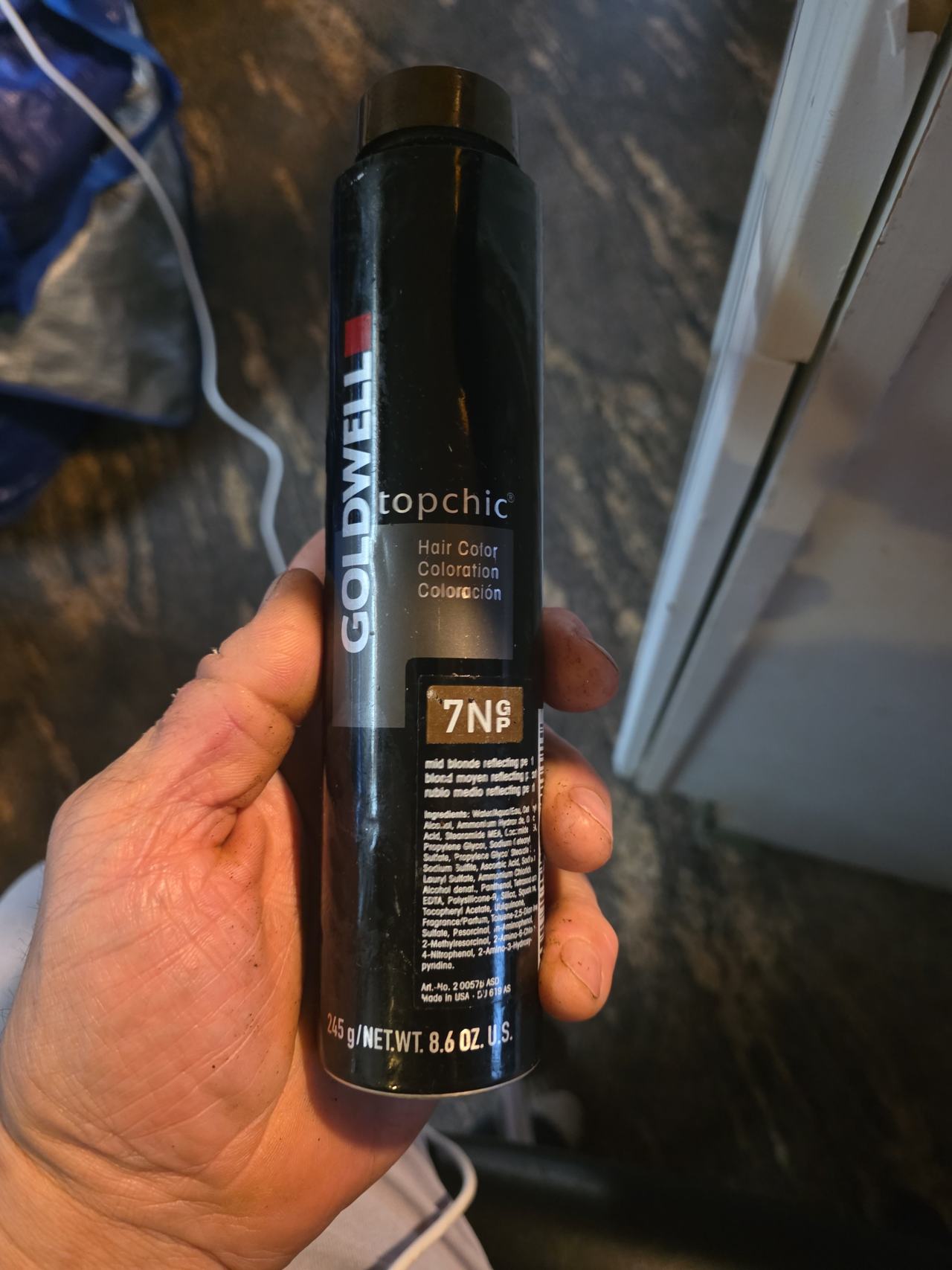 Goldwell Topchic Hair Color 7NGP Mid Blonde Reflecting Pearl 8.6 oz Canister