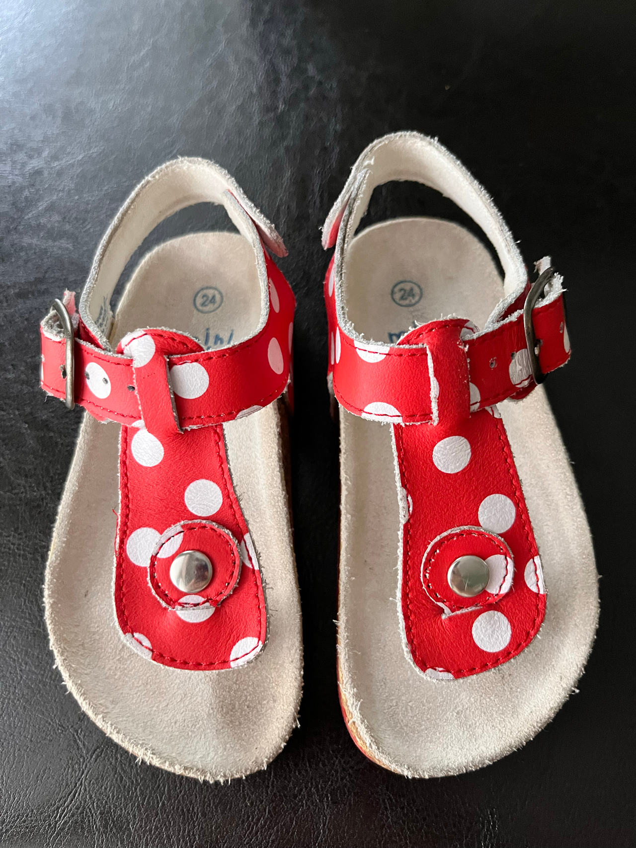 Mini Boden Toddler Polka Dot T-Strap Sandals