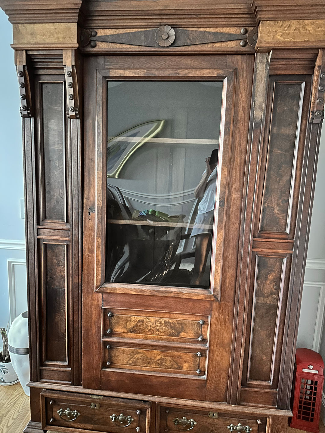 Antique Wooden Display Cabinet