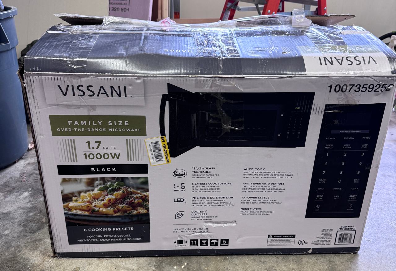 Vissani 1.7 cu. ft. Over-the-Range Microwave - Black