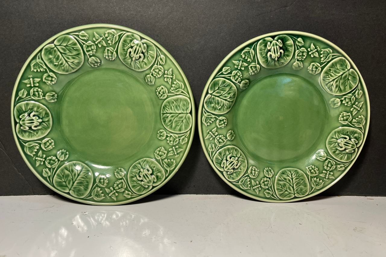 Bordallo Pinheiro Frog and Lily Pad Plates