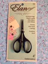 Elan 4" Embroidery Scissors with Florine Non-Stick Coating - Image 3