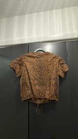 J.Crew Leopard Print Puff-Sleeve Button-Front Top - Image 5