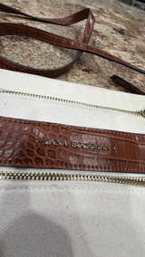 Dana Buchman White Canvas Crossbody Bag - Image 2
