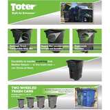Toter 96 Gallon Black Trash Can - Image 4