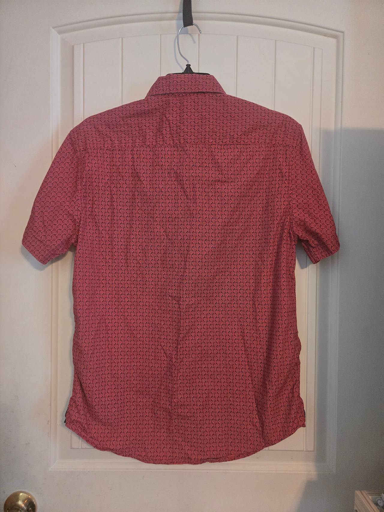 Denim & Flower Red Micro-Print Short Sleeve Shirt