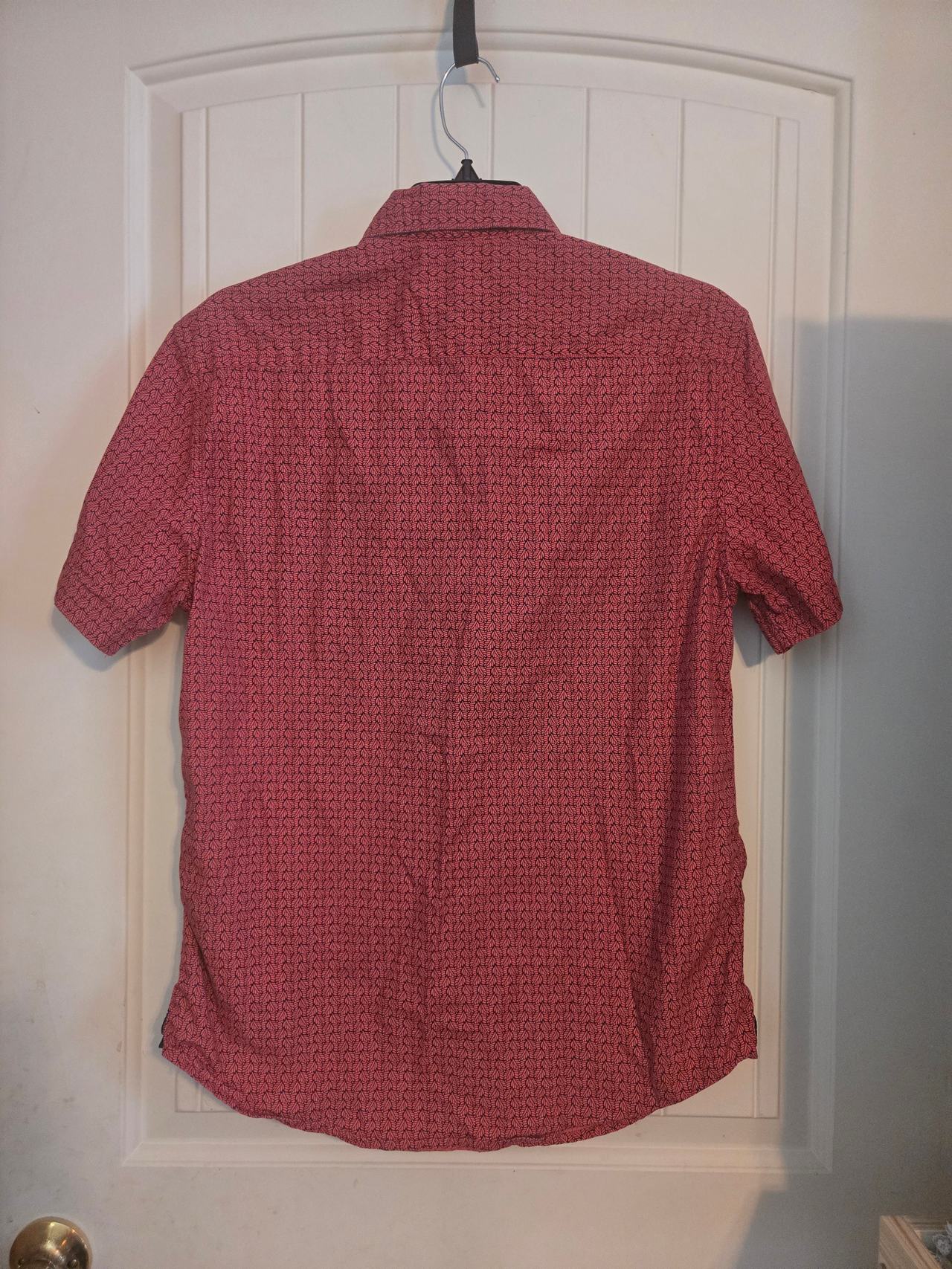 Denim & Flower Red Micro-Print Short Sleeve Shirt