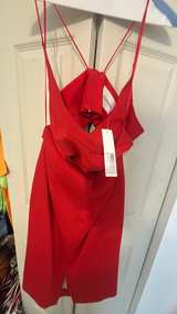 n/nicholas Red Cutout Halter Dress - Image 3