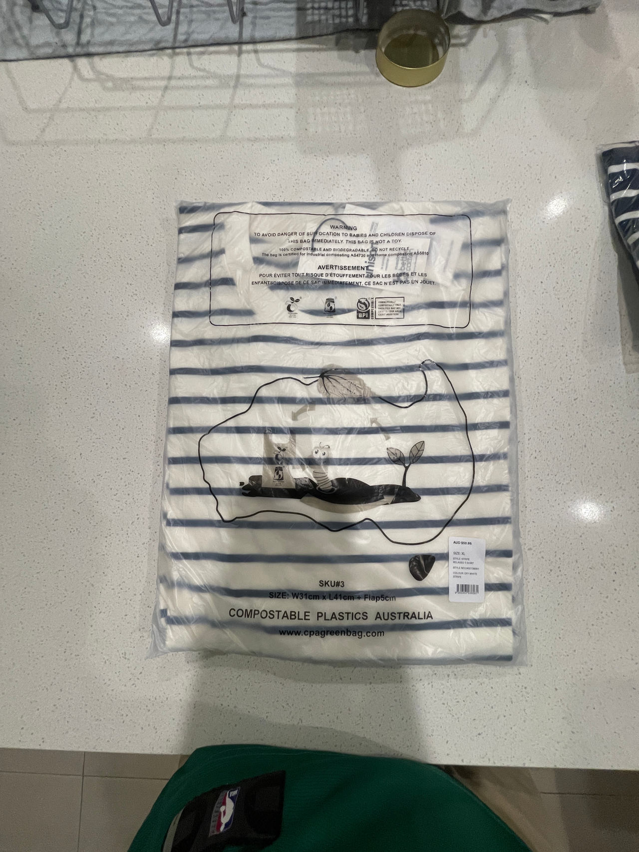 Petit Bateau Striped Whale Print T-Shirt