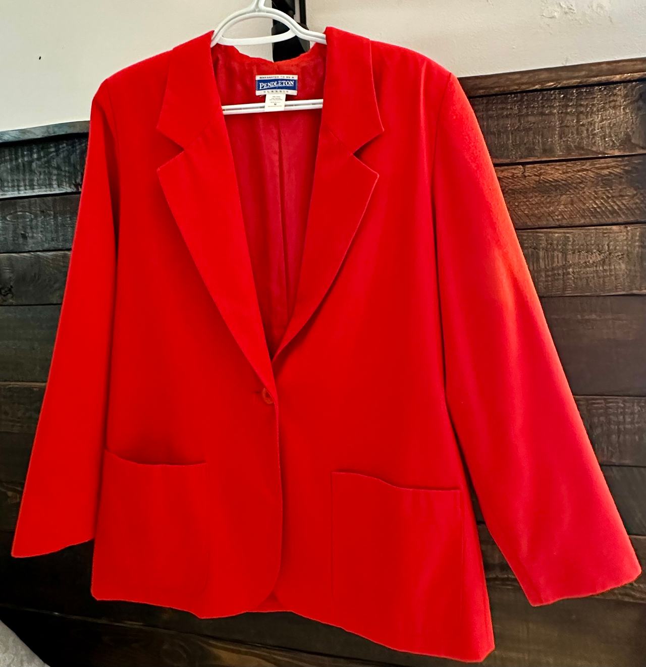 Pendleton Vintage Red Wool Blazer
