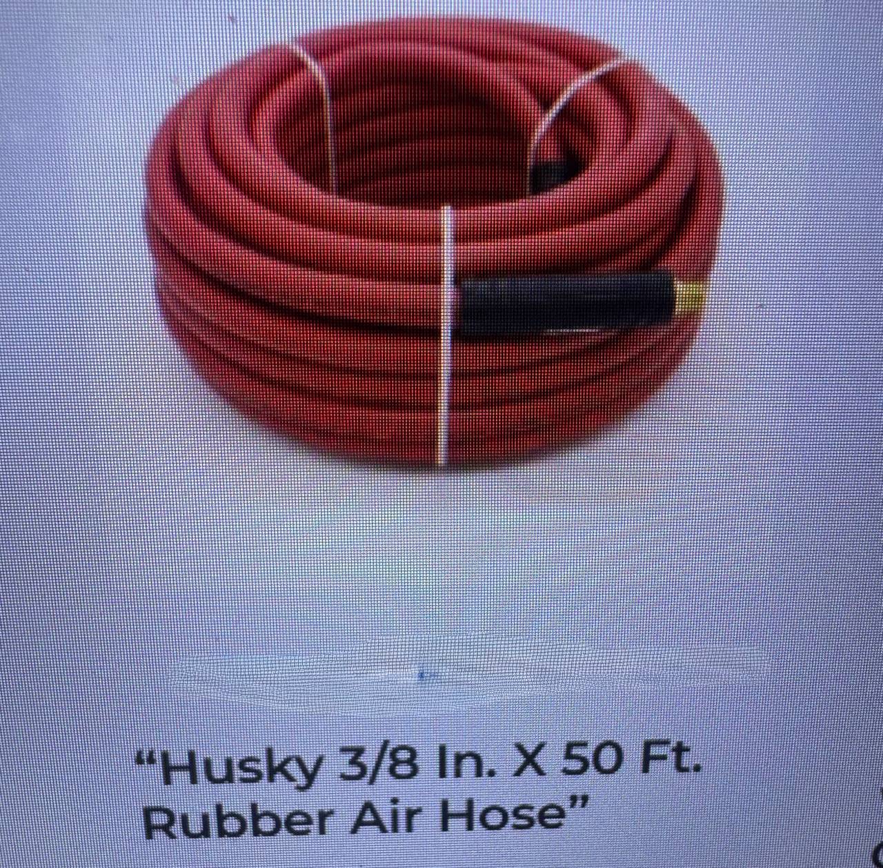 Husky 3/8 in. x 50 ft. Rubber Air Hose