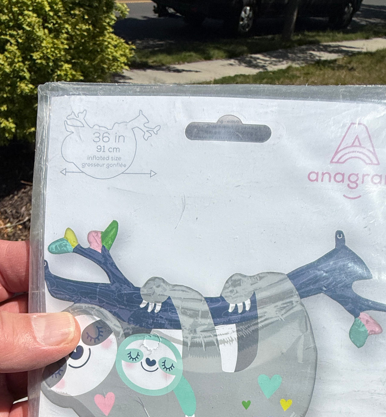 Anagram Sloth Family SuperShape Foil Balloon