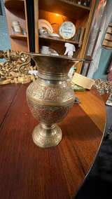 Vintage Brass Etched Vase - Junkee Reno - Danielle’s Booth - Image 2