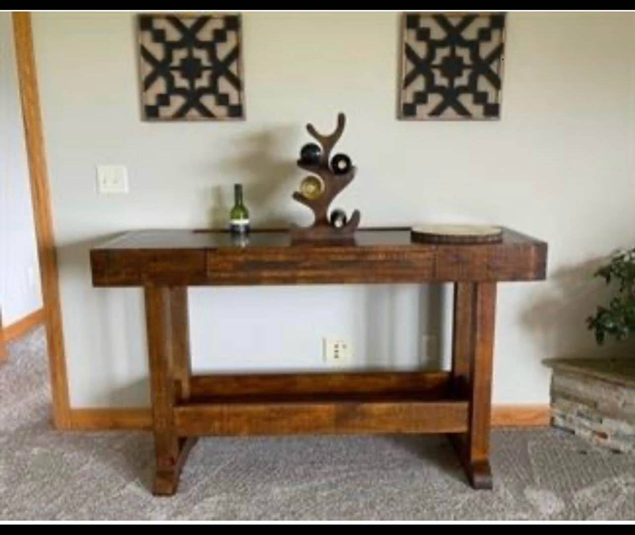 Rustic Wooden Console Table