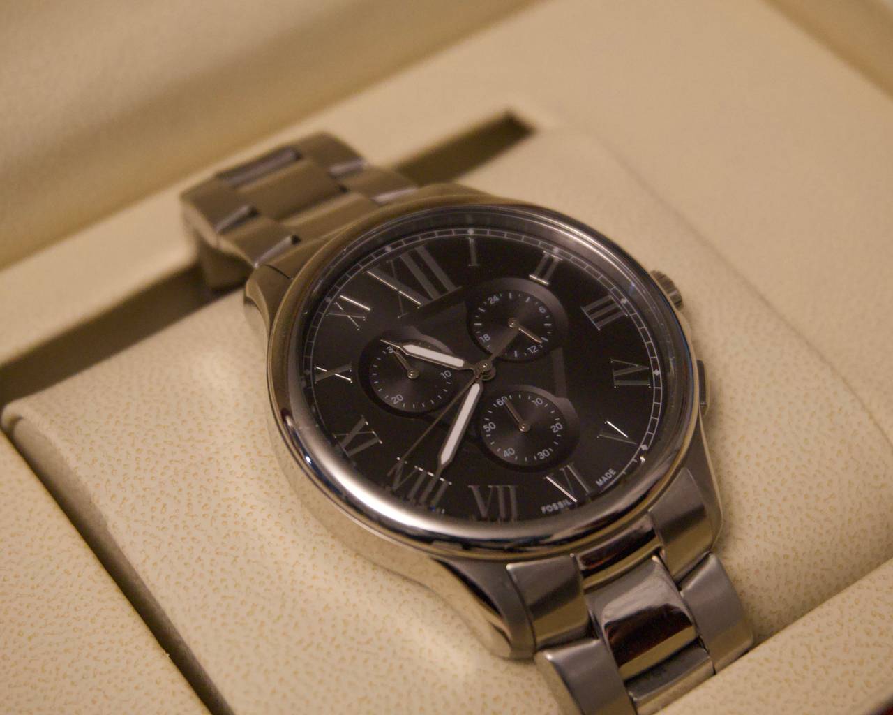 Fossil Monty Chronograph FS5637 – Stainless Steel, Black Dial, 24-H Subdials