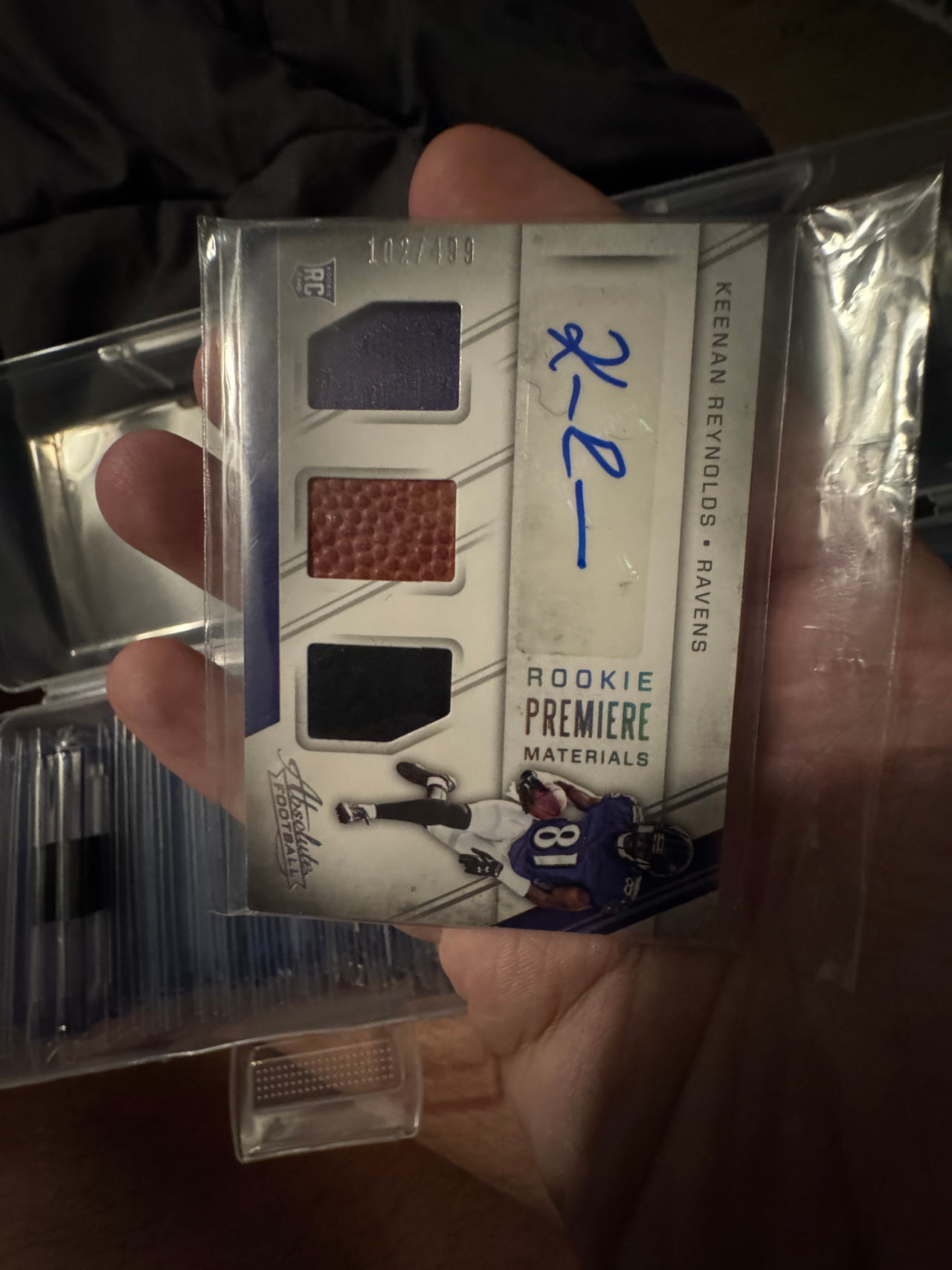 Keenan Reynolds Rookie Premiere Materials Autograph Card 102/499