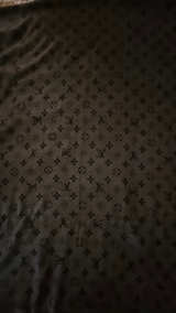 New Louis Vuitton Black Gold Logomania Shine Scarf - Image 3