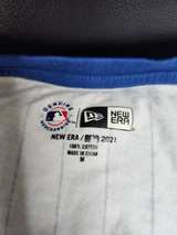 New Era Texas Rangers Women's Pinstripe Raglan T-Shirt - Image 3