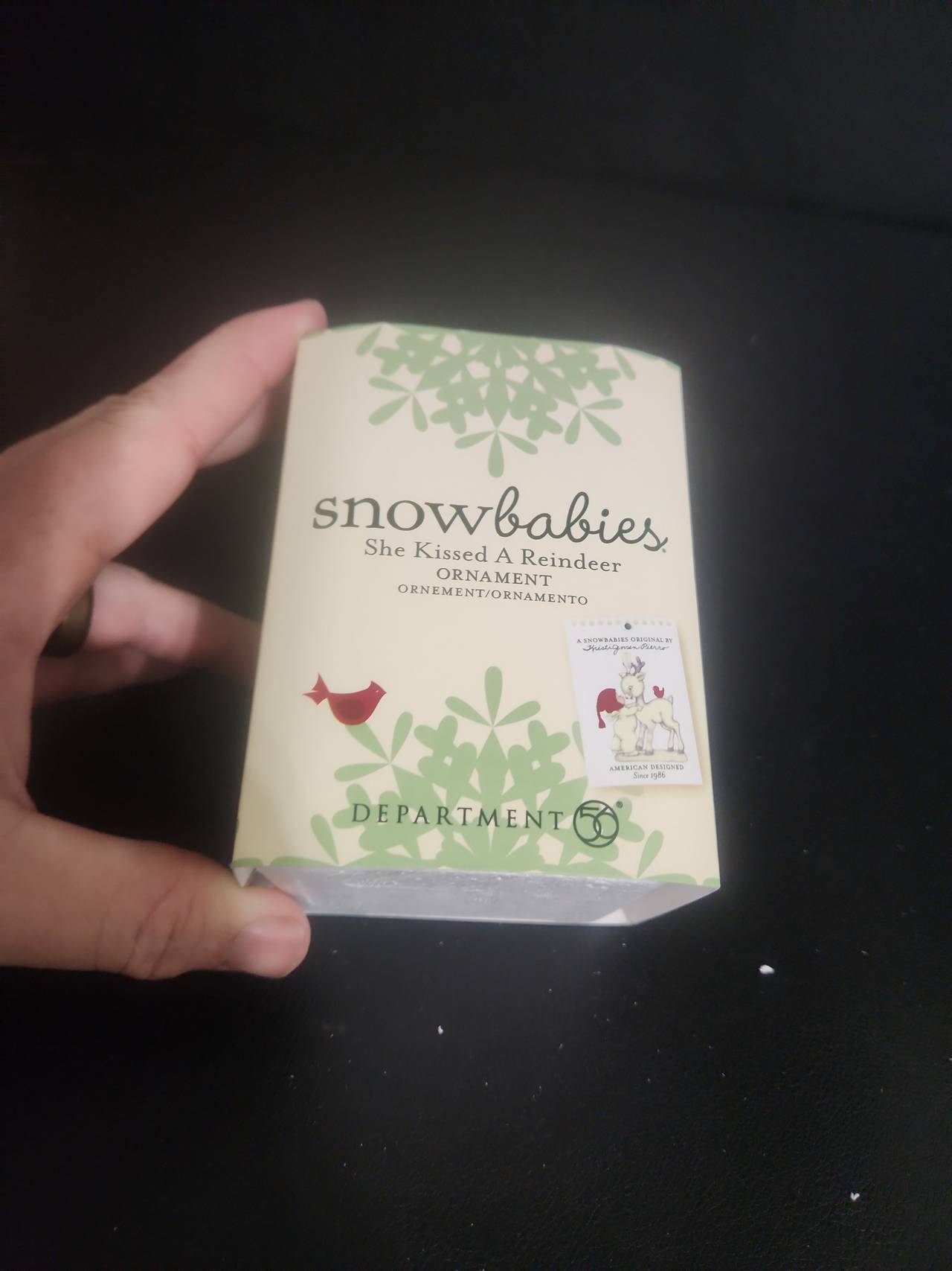 Department 56 Snowbabies She Kissed A Reindeer Ornament