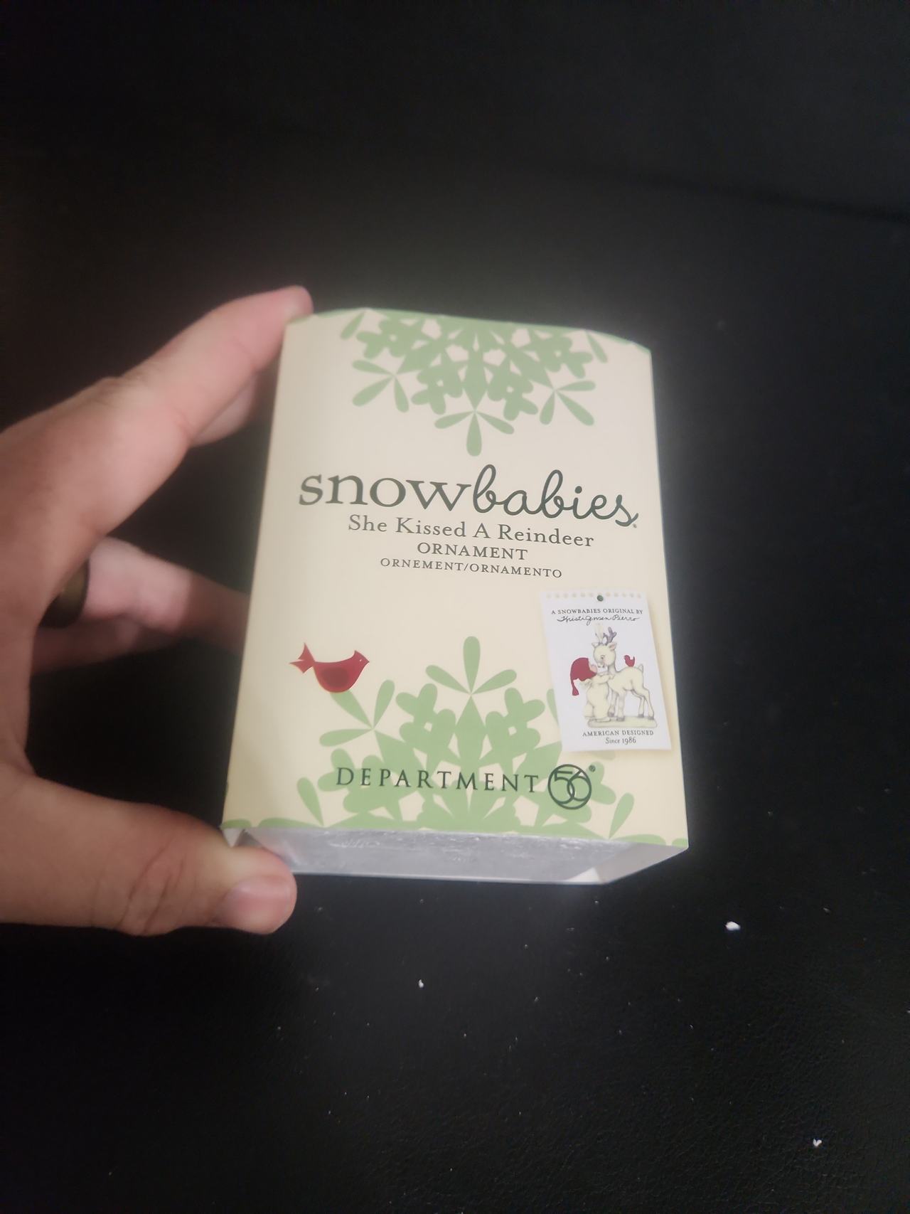 Department 56 Snowbabies She Kissed A Reindeer Ornament