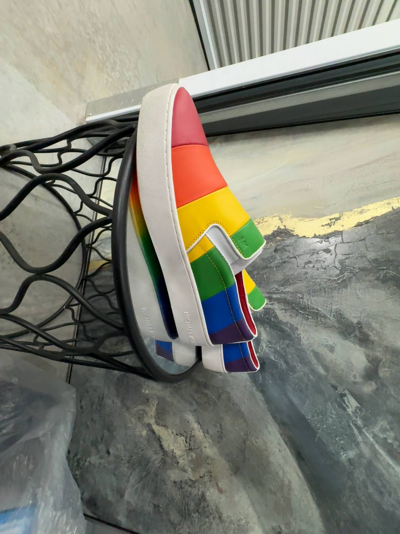 Michael Kors Dylan Rainbow Slip-On Sneakers