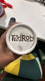 TikiRob RumHaven Mermaid Tiki Mug White Glazed 7in - Image 2