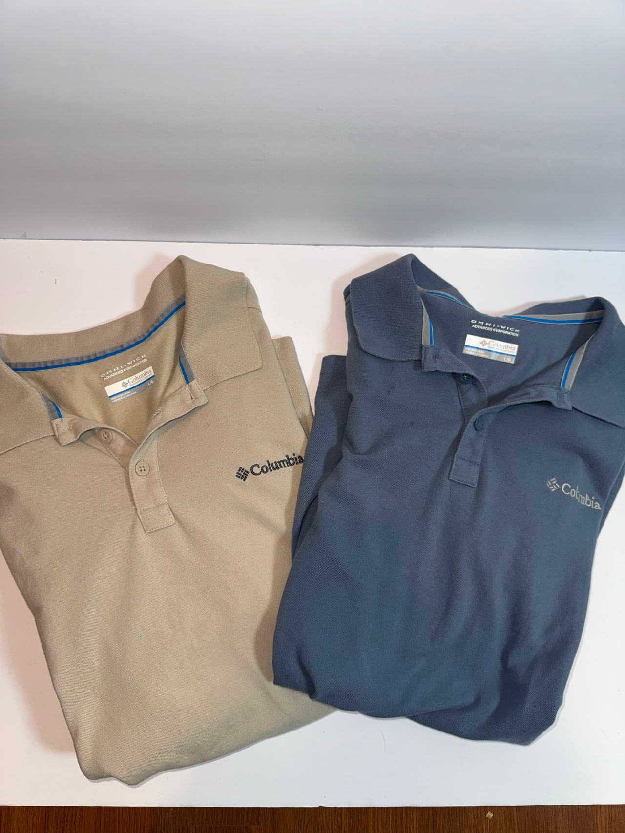 Columbia Men's Polo Shirt bundle of 2 size large short sleeve 