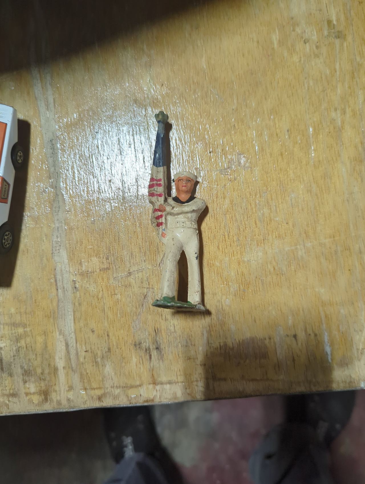 Barclay Vintage Lead Sailor with Flag Toy Soldier