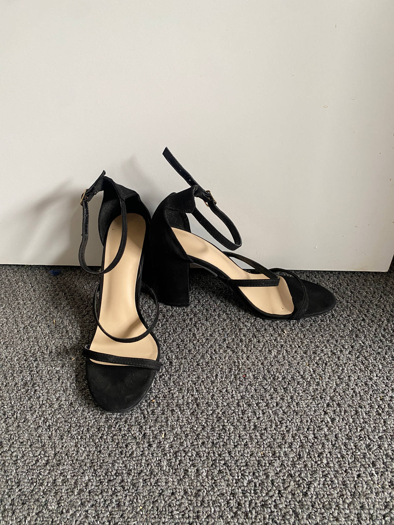 Black Block Heel Sandals
