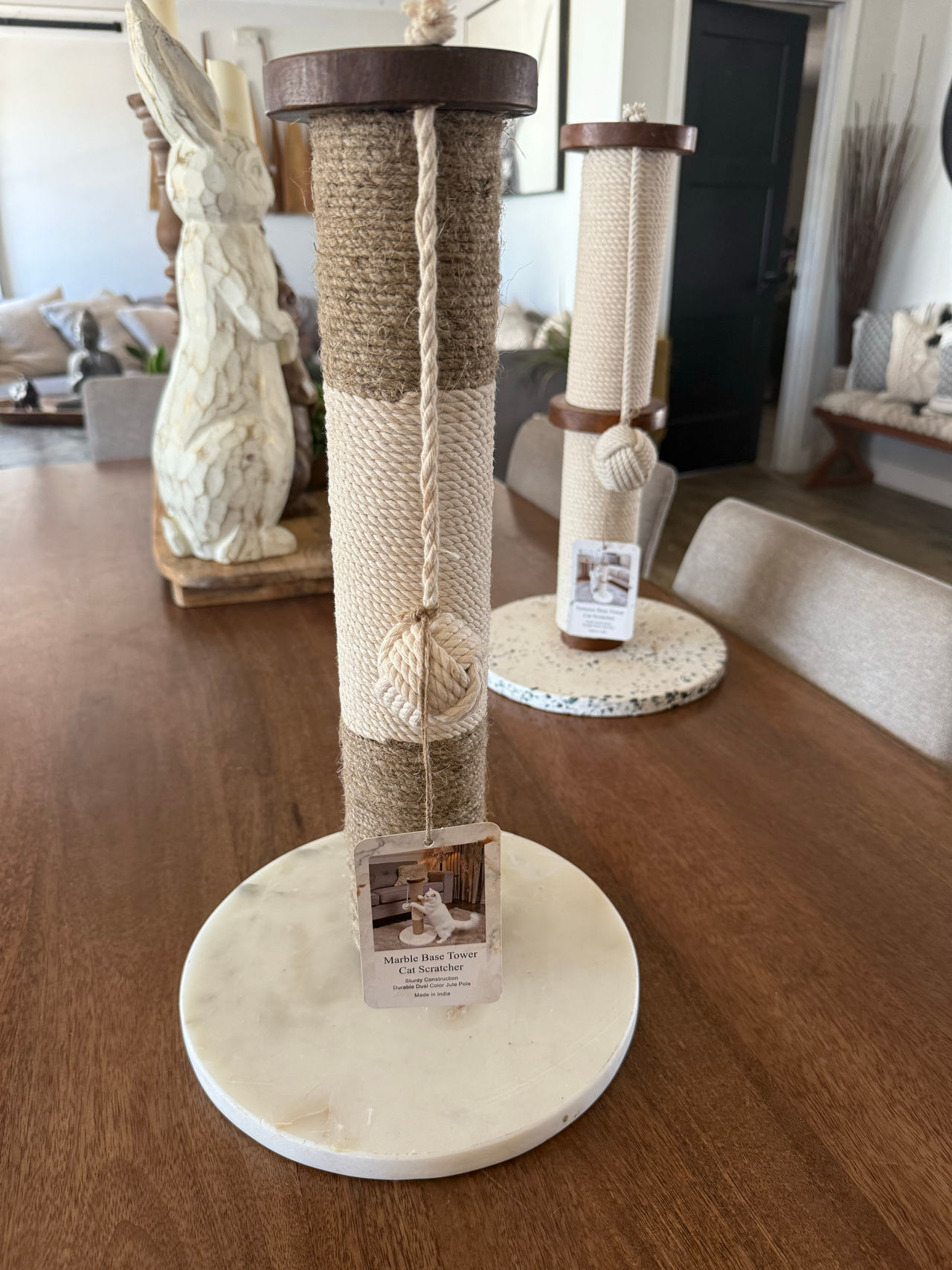 Marble Base Jute Cat Scratching Post