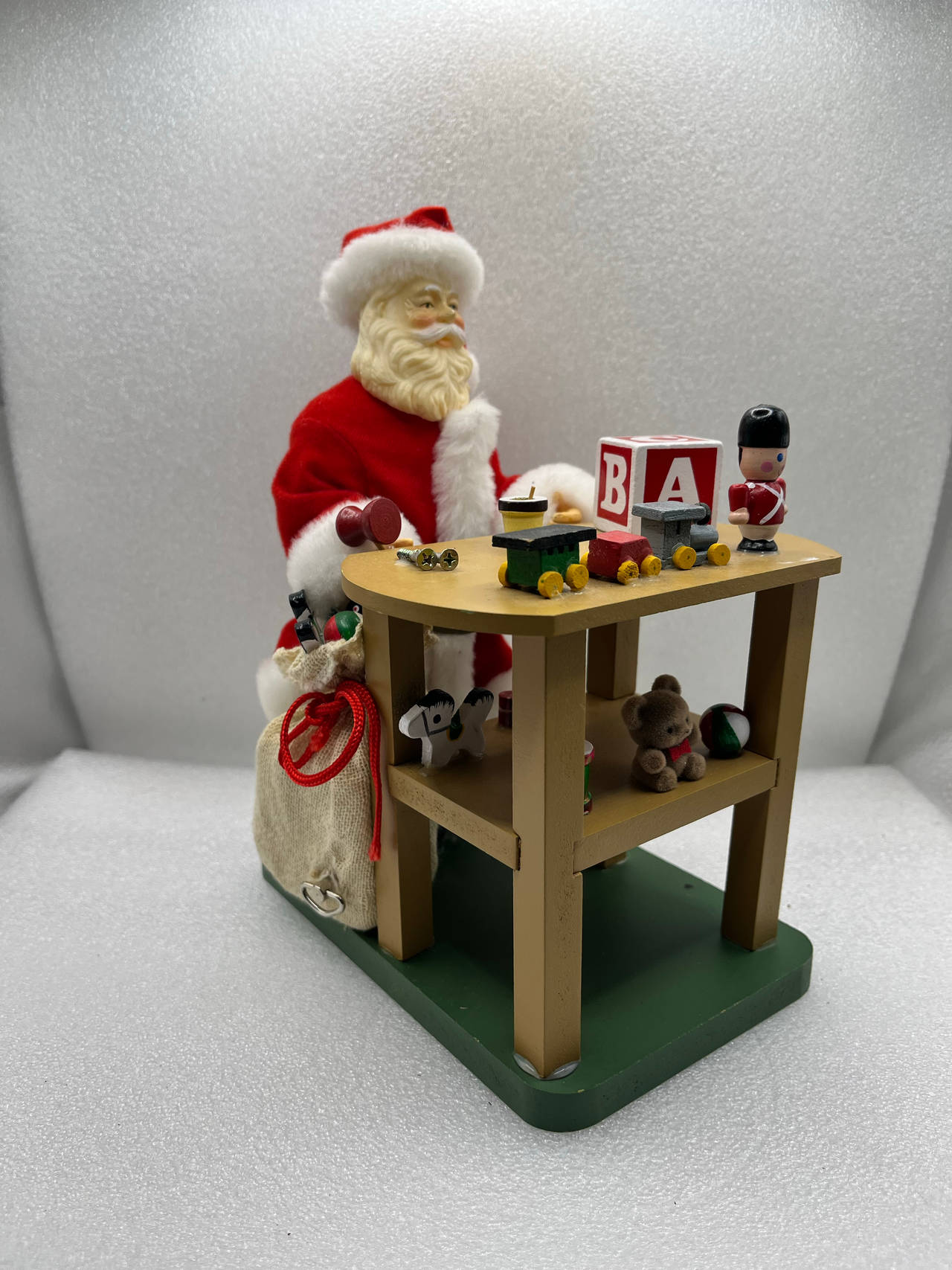 Holiday Creations Animated Santa at Workbench