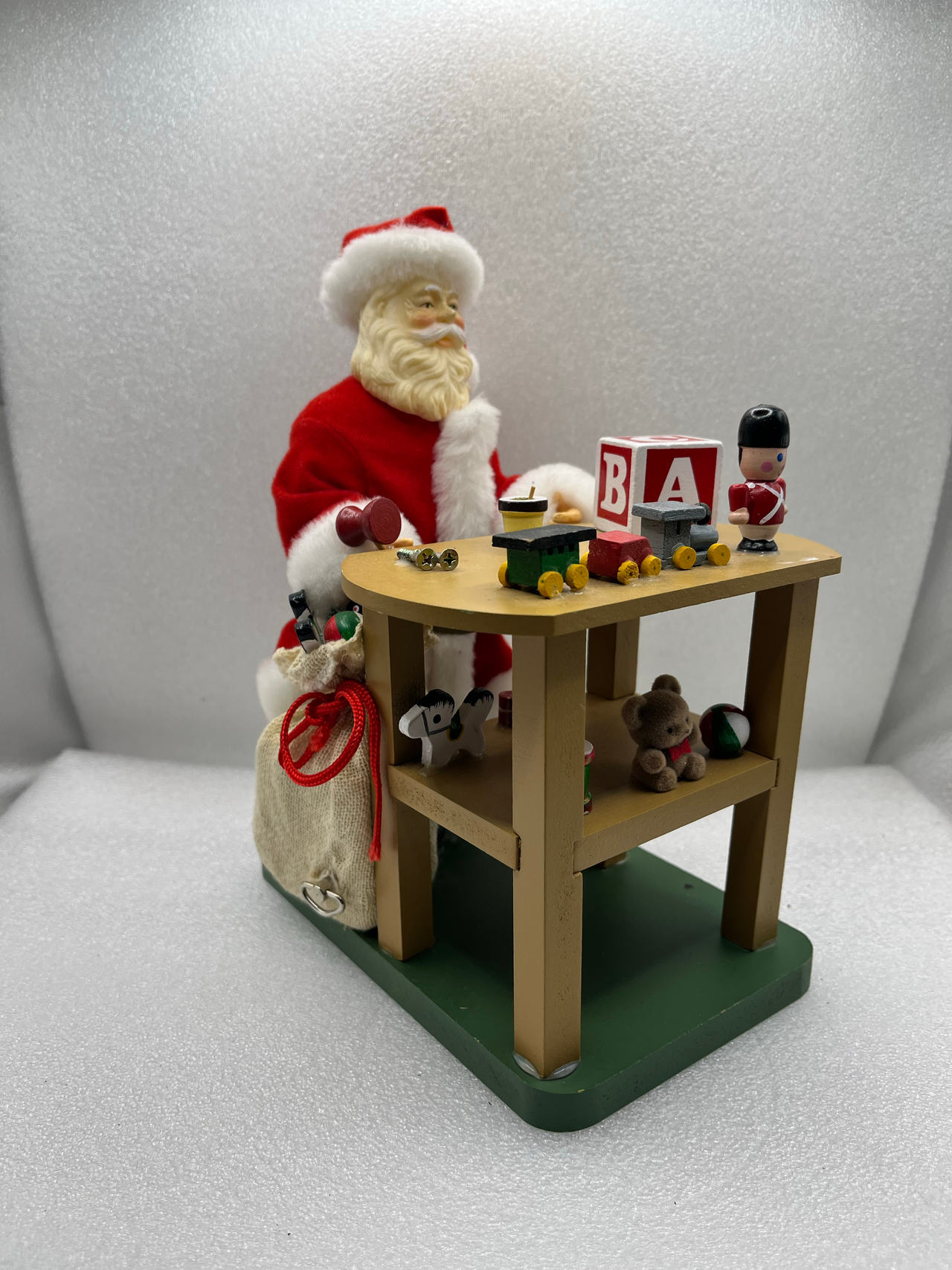Holiday Creations Animated Santa at Workbench