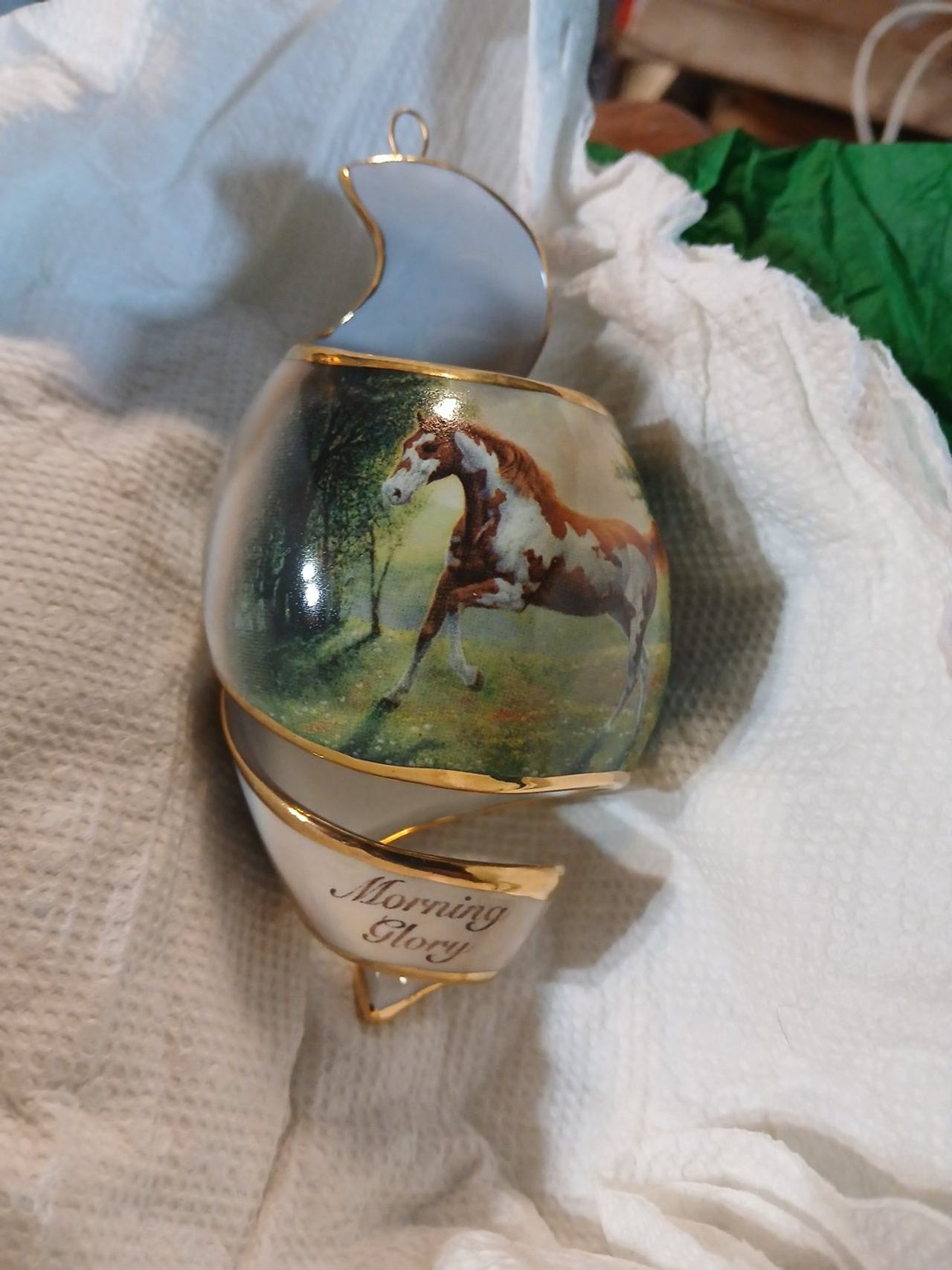 The Bradford Editions Morning Glory Spirit of the Wild Porcelain Ornament