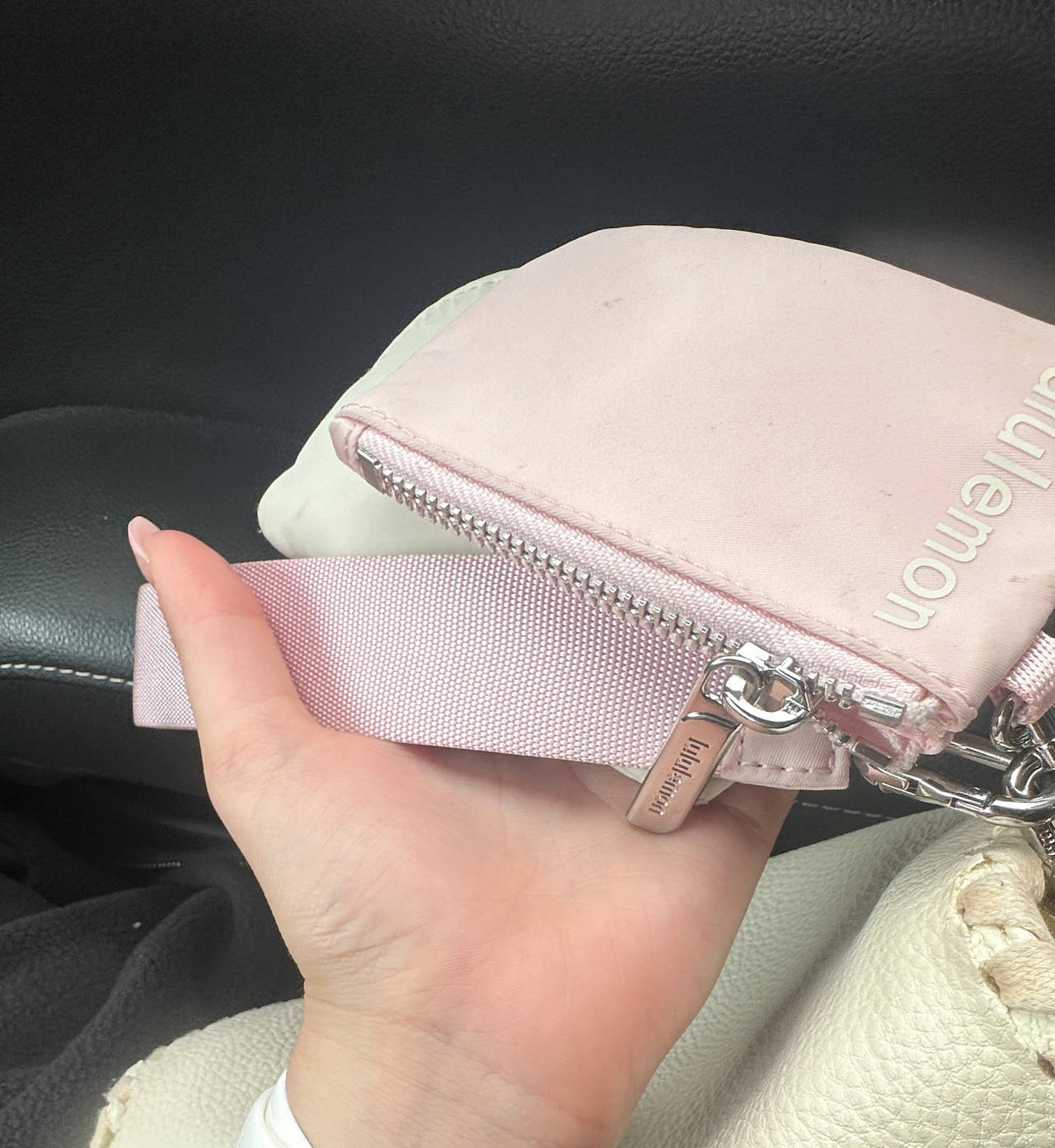 lululemon Dual Pouch Wristlet Pink Pastel