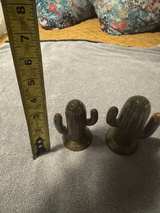 Vintage Green Cactus Ceramic Salt and Pepper Shakers - Image 4