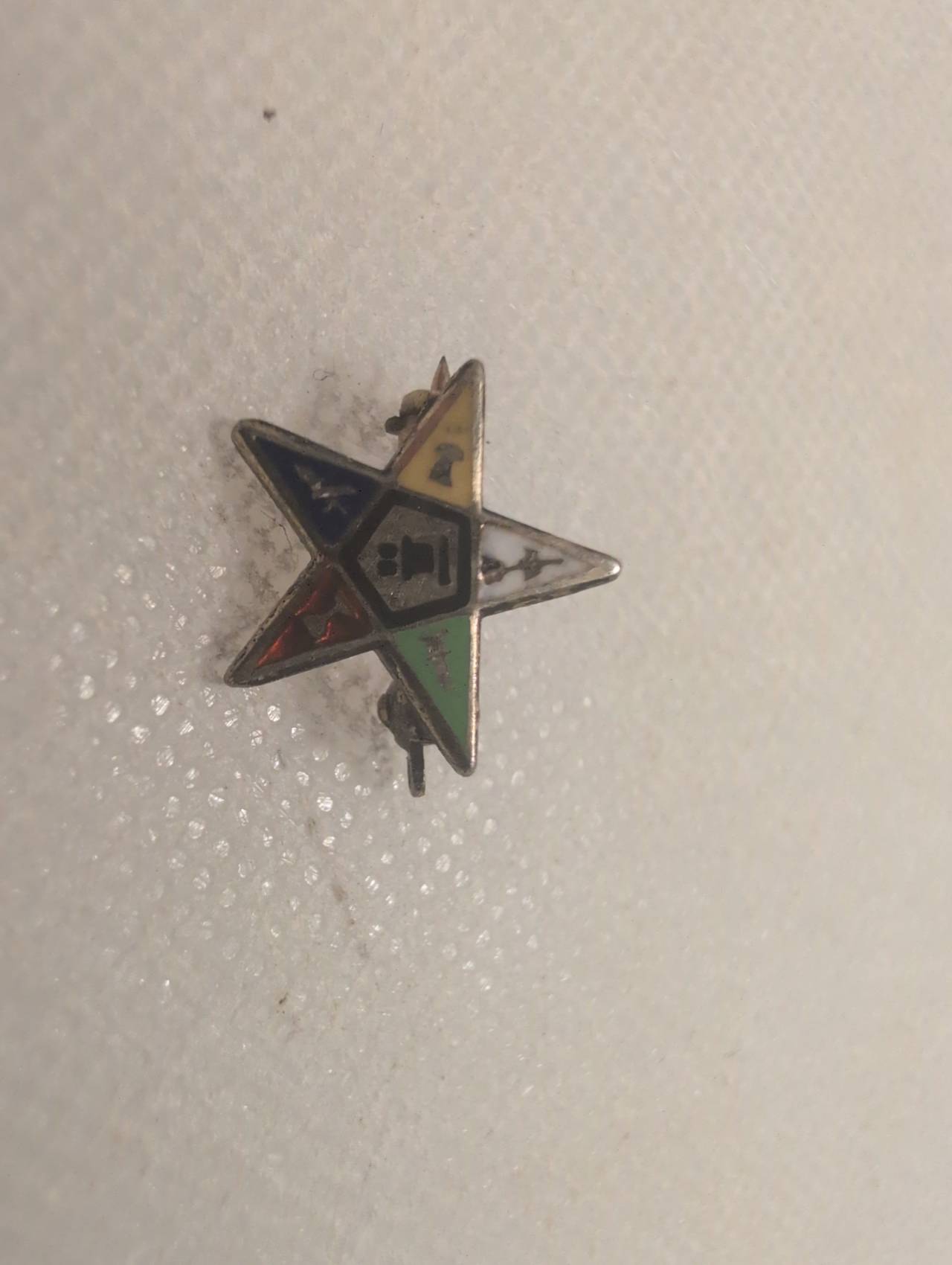 Order of the Eastern Star Vintage Enamel Pin