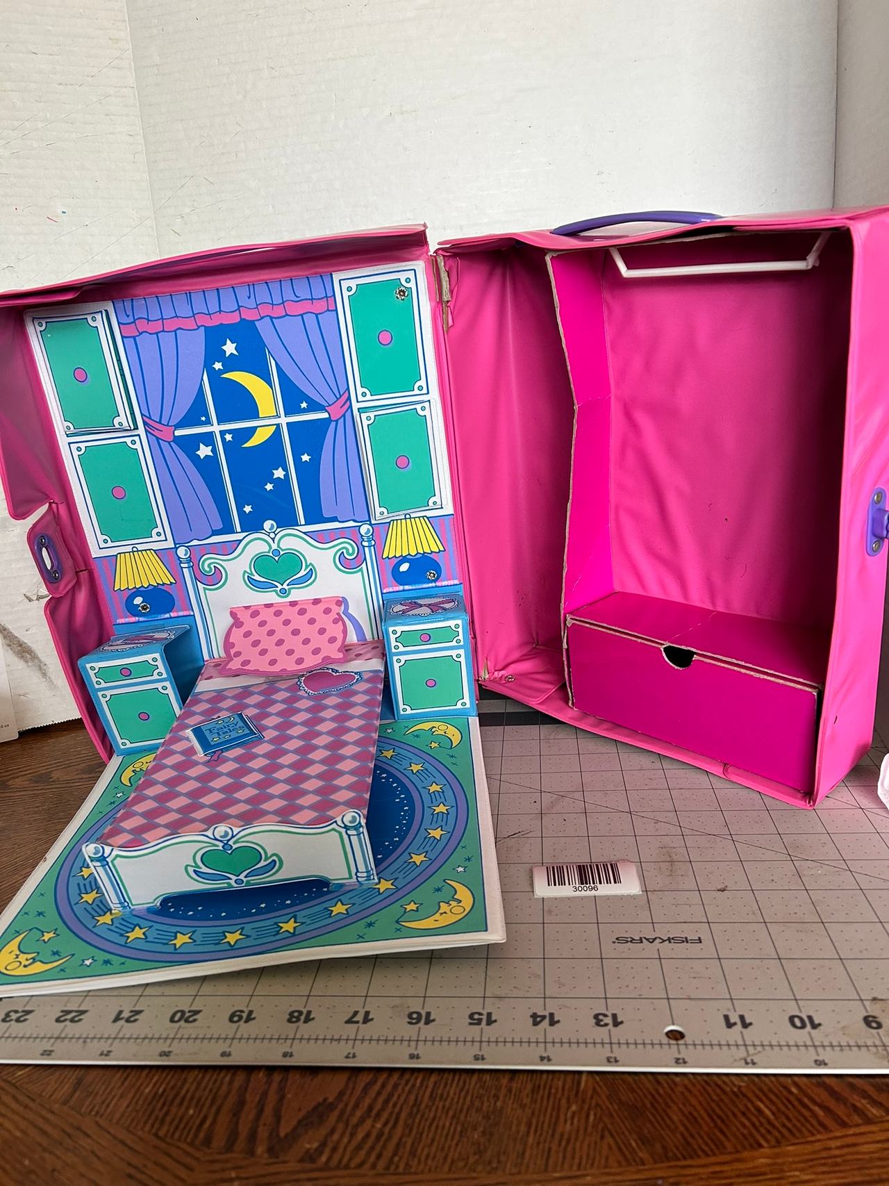 Barbie Bedtime dollhouse Carrying Case playset vtg 1990s