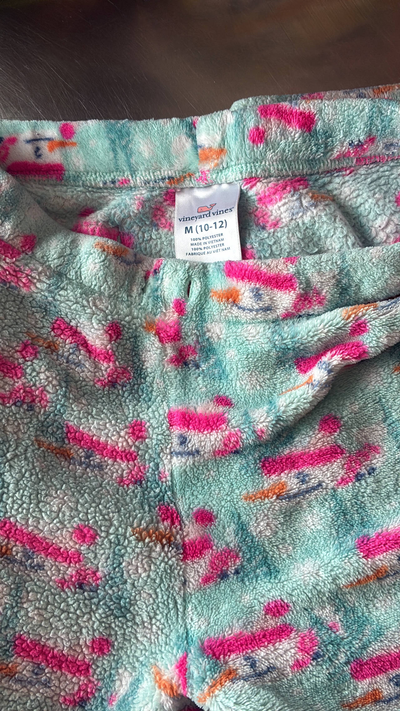 Vineyard Vines Girls Fleece Pajama Pants Snowman Print