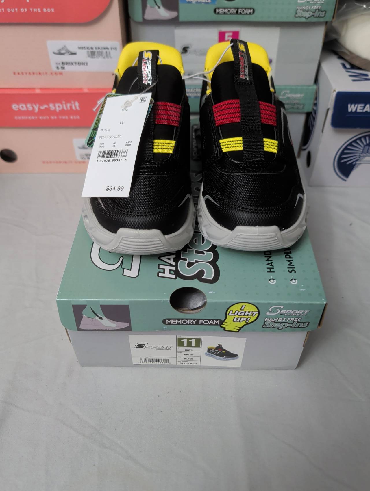 Skechers S Sport Kaleb Boys Light-Up Hands Free Slip-ins