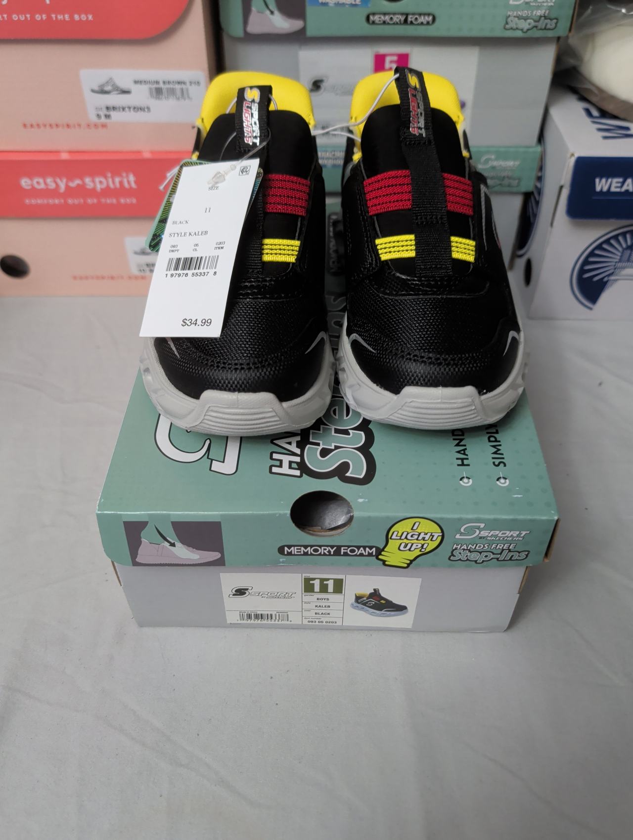 Skechers S Sport Kaleb Boys Light-Up Hands Free Slip-ins