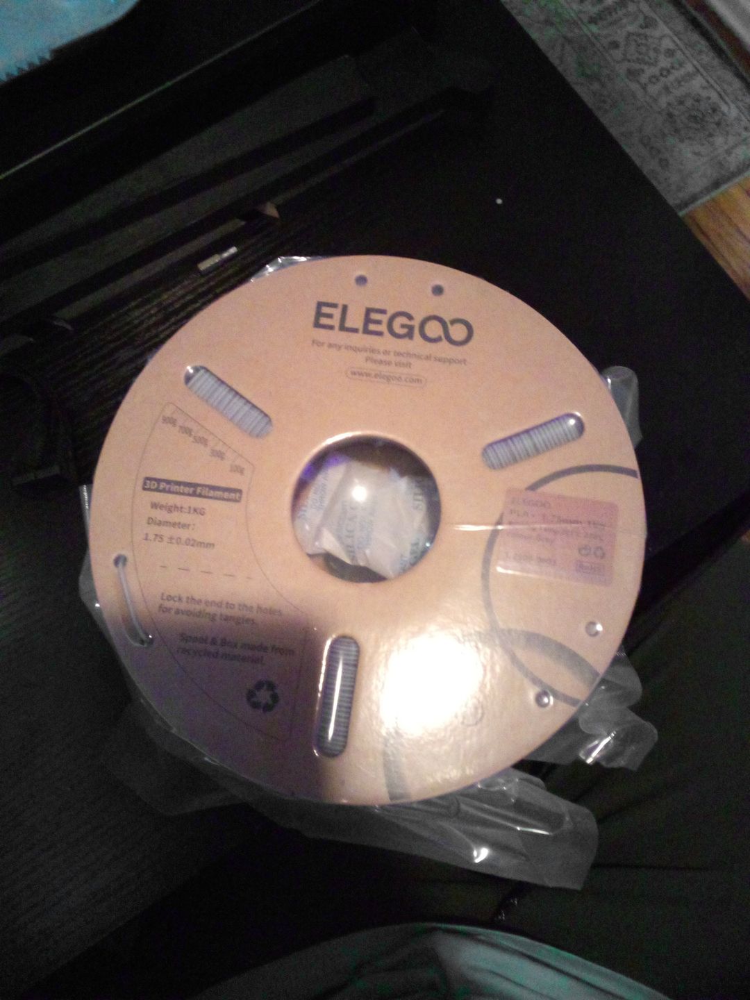 Elegoo PLA 3D Printer Filament 1.75mm Black