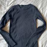 Black Ribbed Long Sleeve Shirt - Image 1
