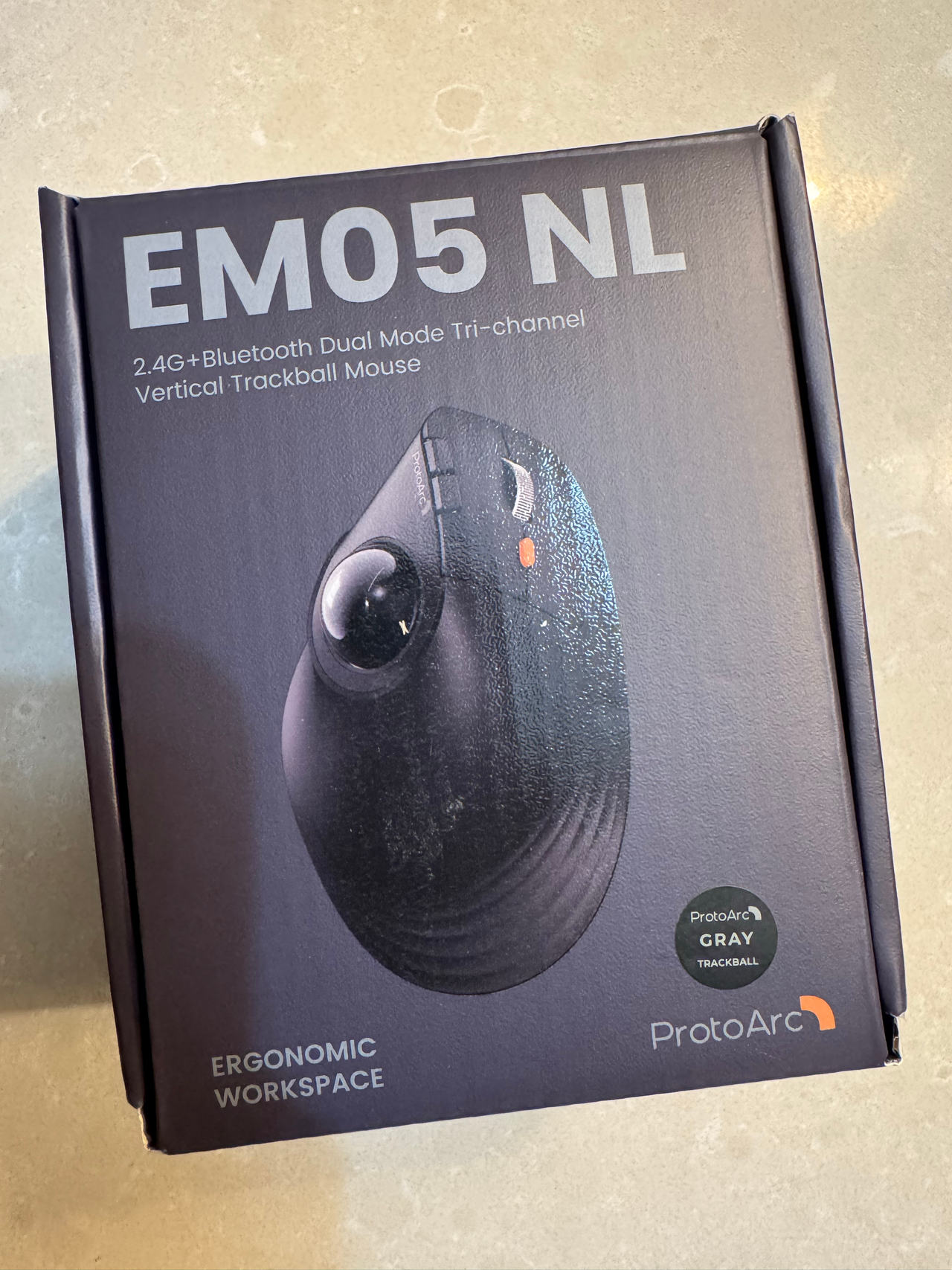 ProtoArc EM05 NL Vertical Trackball Mouse