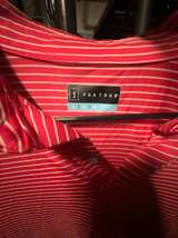 PGA Tour Pink Striped Golf Polo Shirt Size M - Image 1