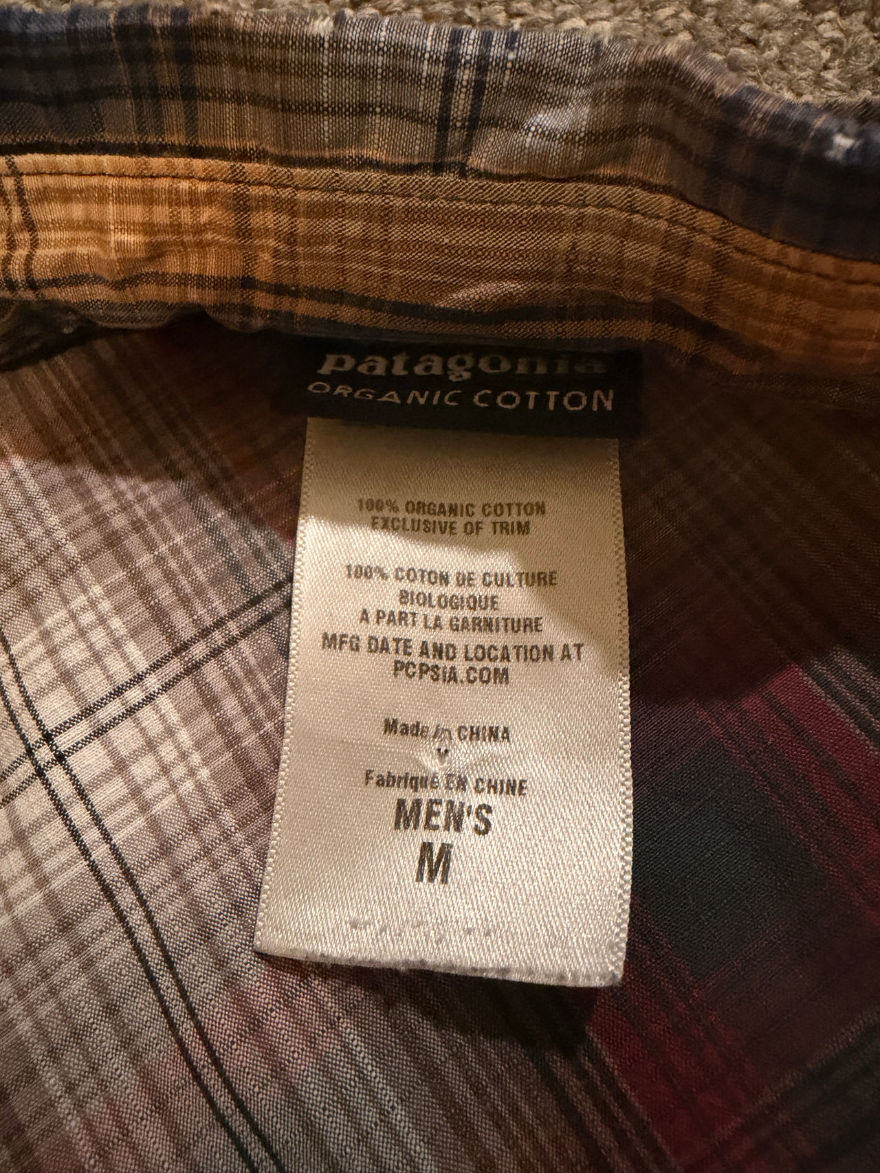 Patagonia Organic Cotton Plaid Shirt